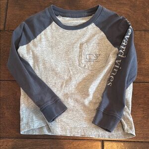 Vineyard Vines Kids' Gray and Blue Long Sleeve Shirt